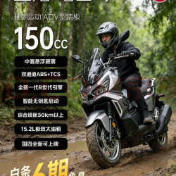 SYM 三阳哈士奇ADV150 龙骨踏板燃油摩托车长续航智控运动 烟茶黑