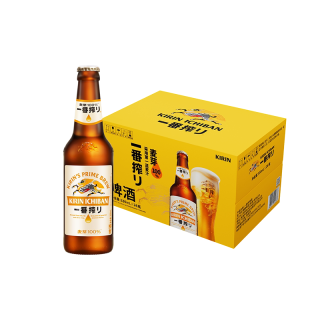 88VIP：麒麟 日本KIRIN/麒麟啤酒一番榨系列330ml*24瓶罐装整箱中秋阖家欢聚