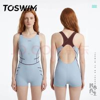 拓胜 连体平角泳衣女2026年新款泡温泉度假游泳馆专用平角遮肚显瘦泳装