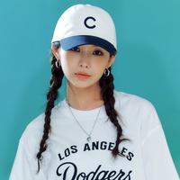 MLB 双拼色多巴胺撞色软顶棒球帽遮阳帽