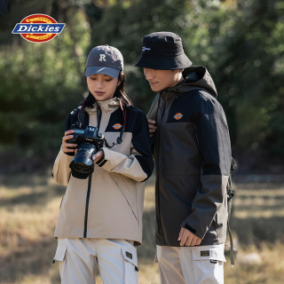 Dickies 秋冬女士拼色连帽夹克户外耐磨防风防水工装冲锋外套