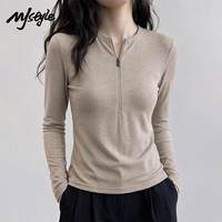 MJ STYLE 可外穿内搭上衣女2026秋季新款韩系设计打底衫长袖