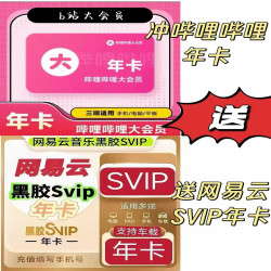 网易云音乐 svip会员年卡 网易云svip会员年卡+哔哩哔哩年卡