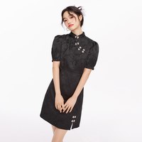 衣品天成 新中式改良旗袍女夏复古高级感气质短袖连衣裙