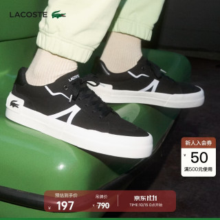 LACOSTE 法国鳄鱼男鞋L004系列板鞋休闲运动鞋|43CMA0055 312/黑色/白色 41