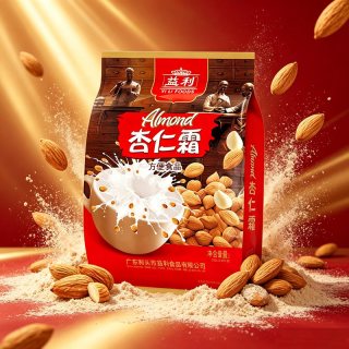 益利 杏仁霜432g*2袋 免煮即食营养早餐速溶杏仁露冲饮独立小包
