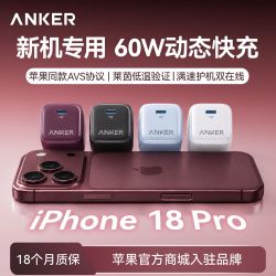 安克 45W苹果18Pro充电器AVS充电头60W快充头iPhone18ProMax
