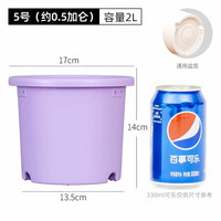 爱丽思 彩色Deepot花盆 5号魅力紫口径17cm 单个盆
