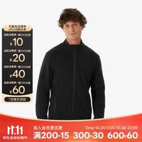 迪卡侬 抓绒衣MH120男款摇拉绒外套户外运动加厚秋冬黑色2XL-4163882