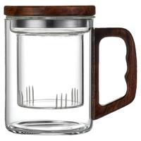 TEAHUE 忆壶茶 木语杯 400ml 轻奢黑