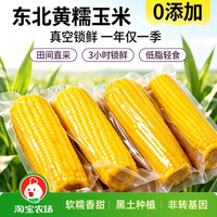 淘宝农场 东北黄糯玉米甜糯粘玉米棒真空包装黏玉米新鲜玉米香甜代餐农场180g*10