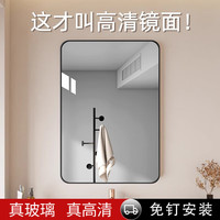 沐含玥 全身镜轻奢自粘免钉穿衣镜贴柜门壁挂卧室家用落地试衣镜贴墙镜子