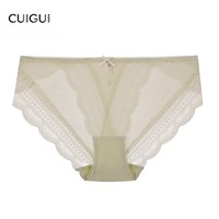 移动端：翠闺 「CG」丝滑冰凉裸感缎面性感蕾丝内裤女2026新款夏薄款低腰高开叉