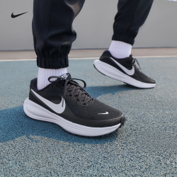 耐克 女子透气公路跑步鞋秋冬运动缓震NIKE REVOLUTION 8 HJ8485 001黑/白 37.5
