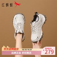 红蜻蜓 女鞋户外旅行鞋 轻便透气网面鞋通勤百搭女士厚底休闲运动鞋子