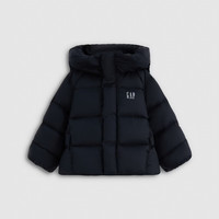 Gap 男幼童小童 防泼水 远红外发热羽绒服 黑色 110 cm (4-5岁）