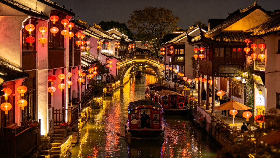 江南水乡夜景