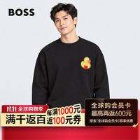 BOSS（服装） 雨果博斯BOSS新款秋冬季运动休闲高级棉质男长袖卫衣黑色L