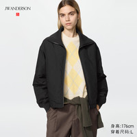 优衣库 棉服短茄克女装合作款外套夹克488562 09 黑色 L