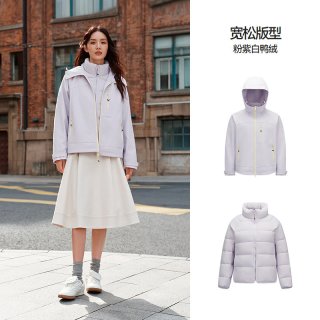 移动端：森马 90绒子三防防风 女士羽绒服