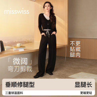MISSWISS 轻量抗风保暖 女神黑 M 女士休闲裤