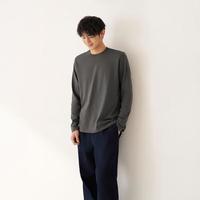 無印良品 MUJI 棉混纺长袖T恤