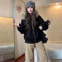 移动端：静贝莉 座山雕棉服女2026新款夹棉衣加绒加厚今年流行女装小棉袄轻薄外套