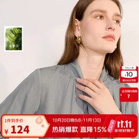 三彩 2026春秋新款立领套头衬衣小衫设计感 大象灰 S 155/80A