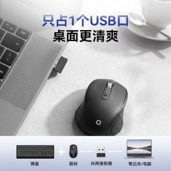 京东京造 S1 Pro无线键鼠套装 黑色 轻薄便携 全尺寸104键盘鼠标 2.4G无线电脑笔记本办公静音键鼠套装