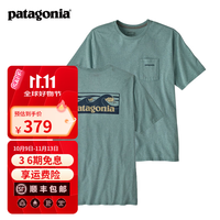 巴塔哥尼亚 男士混纺棉圆领短袖T恤Boardshort Logo  37655 BLSG L