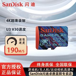 百亿补贴：闪迪 高速TF小卡micro-sd存储卡A2U3掌机无人机专用高速卡4K录像