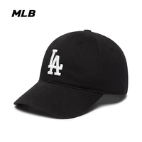 MLB 男女情侣款Logo刺绣四季软顶鸭舌棒球帽3ACP6601N-07BKS-F