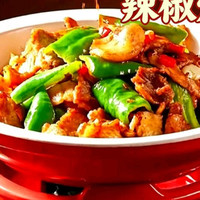 我 湘味辣椒炒肉加+悠县香干双人餐
