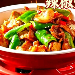 我 湘味辣椒炒肉加+悠县香干双人餐