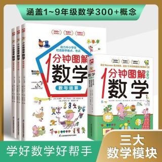 1分钟图解数学（全3册）图形与几何 测量与概率 数与运算三大数学模块