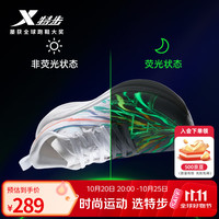 特步 一体成型5代专业减震跑步鞋男冬季体考竞训轻便回弹 经典白/日光蓝 43 脚长27cm( 新法码43)