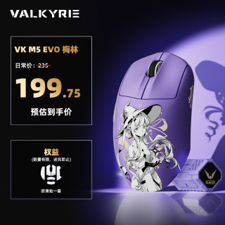 VALKYRIE VK M5 电竞鼠标人体工学轻量化 三模无线电竞游戏鼠标
