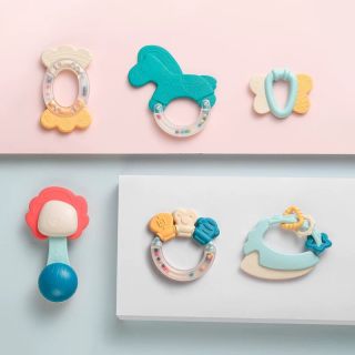 PLAY GO PLAYGO 婴儿玩具 婴儿手摇铃玩具早教新生可咬幼儿初生磨牙可水煮牙胶礼盒装10件套 礼盒装
