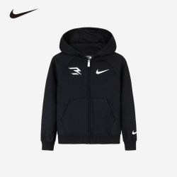 耐克 多人团— NIKE 耐克儿童春秋新款休闲连帽卫衣时尚青少年长袖外套上衣加绒