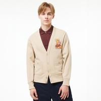 LACOSTE 法国鳄鱼男女同款冬季时尚日常舒适V领百搭休闲简约卫衣开衫