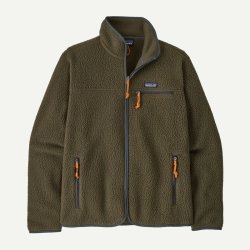 巴塔哥尼亚 自营欧洲直邮Patagonia巴塔哥尼亚 Retro Pile男士盆地绿抓绒夹克