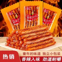 佳龙 筋筋有味牛筋辣条休闲零食批发童年怀旧小包装豆筋怀旧一根筋