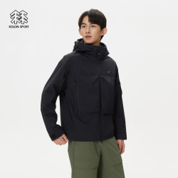 KOLON SPORT 户外棉服 男女同款防水透湿防风P棉露营棉服 LUPJ5WT536-BK 黑色 M 170/92A