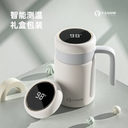 范洛 VO-RE40-Z-B 保温杯 316不锈钢 400ml 奶茶白
