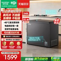 容声 新款240L家用小型冰柜风冷无霜-40℃冷藏冷冻变频冷柜冰箱