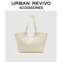 移动端：URBAN REVIVO2026秋季新款女士编织大容量托特单肩包UAWB60095+