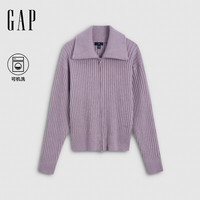 Gap 新品拉链螺纹欧美POLO领毛针织衫