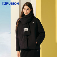 斐乐 FUSION斐乐潮牌棉服女冬时尚休闲宽松保暖围巾外套