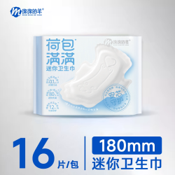 绵绵的羊 荷包满满加宽防漏卫生巾日夜用姨妈巾
