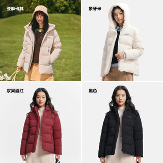 波司登 B260245128 90绒连帽加厚羽绒服 象牙米 XL